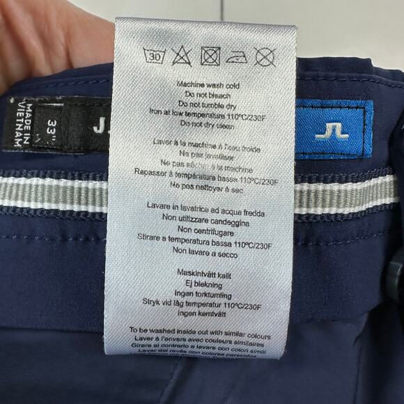 J Lindeberg Shorts Mens 33 Blue True Regular Micro Stretch Golf Performance Tech - Picture 5 of 13